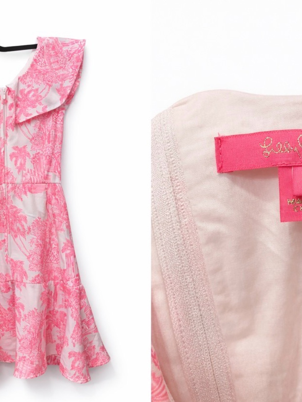 Lilly Pulitzer Pink One-Shoulder Ruffle Mini Dress - Picture 3 of 4